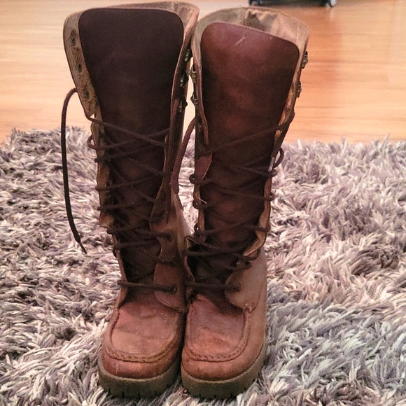 Brown leather boots size 7 - Picture 1 of 3
